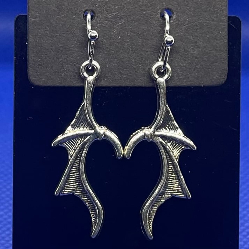 Dragon Wing Half Heart Hook Earrings